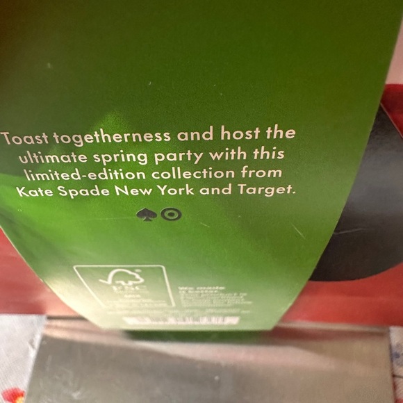 Kate Spade Green and White Favor Bag set of 6 - Picture 3 of 3